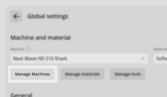 Machine Settings